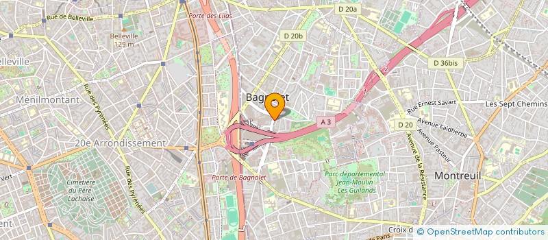 localisation de l'entreprise ALFA TRADING à BAGNOLET