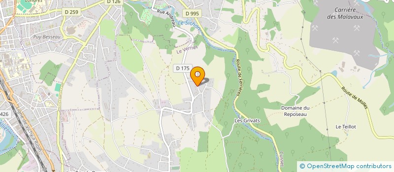 localisation de l'entreprise ALFAS19  LE VERNET