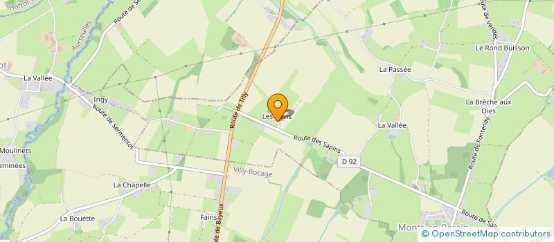 localisation de l'entreprise ALFEO - CONSEIL EN ORGANISATION ET COMMUNICATION  VILLY-BOCAGE