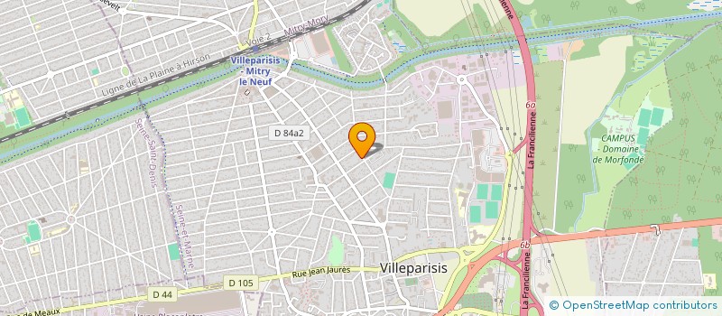 localisation de l'entreprise ALFERES - CONSTRUCTION 77.  VILLEPARISIS