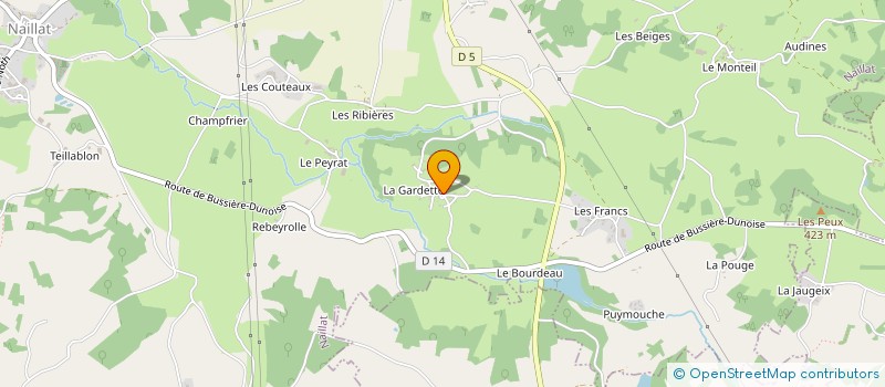 localisation de l'entreprise ALFEVA à NAILLAT