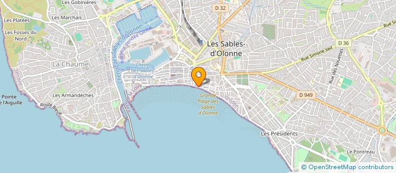 localisation de l'entreprise ALFH GESTION à LES SABLES D'OLONNE