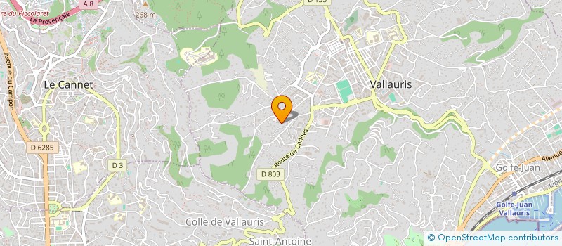 localisation de l'entreprise ALFONSO PENNA IMMOBILIERE à VALLAURIS