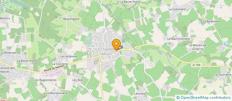 localisation de l'entreprise ALFRACA à LA CHAPELLE-HEULIN