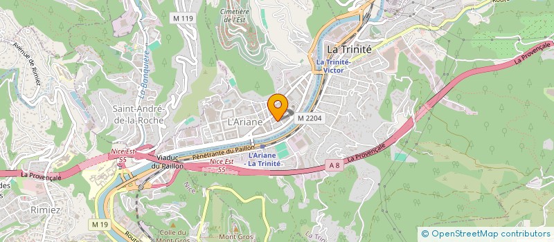 localisation de l'entreprise ALFRED FIORUCCI SOC EXPLOIT A FIORUCCI à NICE