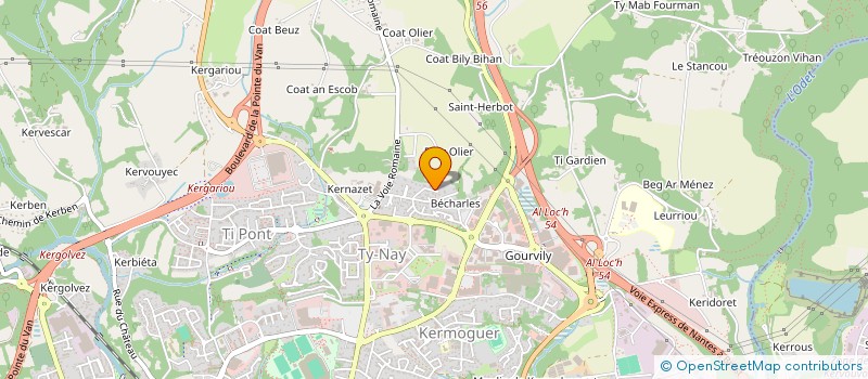 localisation de l'entreprise ALFY à QUIMPER