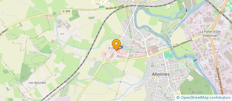 localisation de l'entreprise ALG  ALLONNES