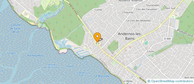 localisation de l'entreprise ALG à ANDERNOS-LES-BAINS
