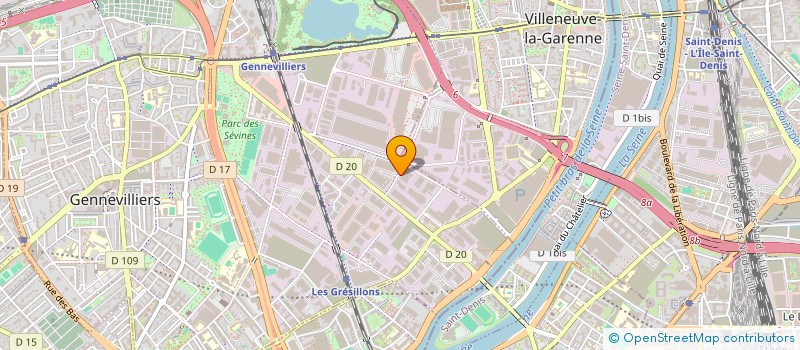 localisation de l'entreprise ALG INVEST à GENNEVILLIERS