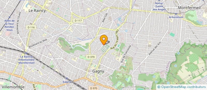 localisation de l'entreprise ALGA à GAGNY