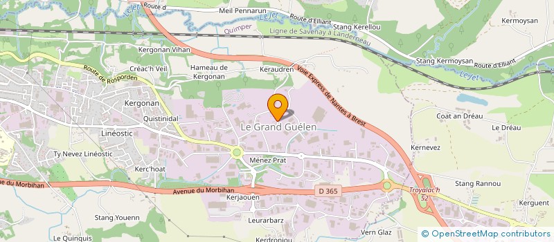 localisation de l'entreprise ALGAVI à QUIMPER