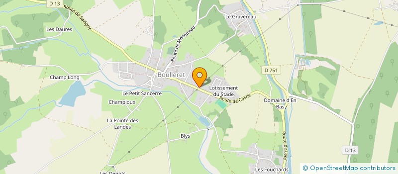 localisation de l'entreprise ALGI-CENTRE  BOULLERET