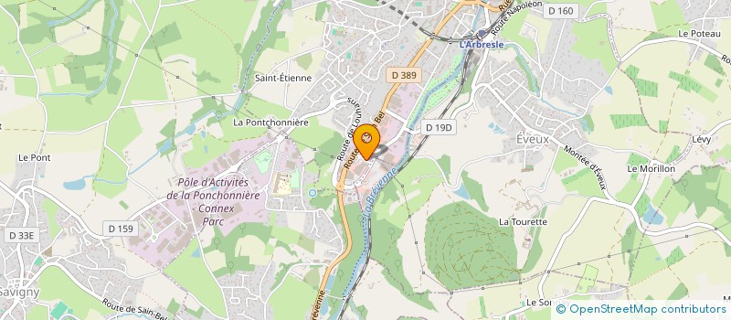 localisation de l'entreprise ALGI IMMO  L'ARBRESLE