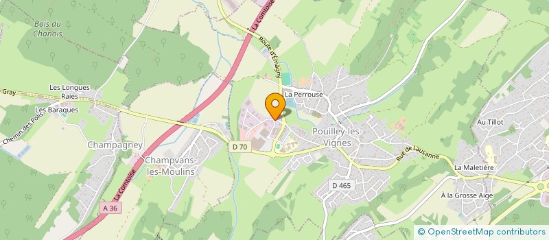 localisation de l'entreprise ALGIVI à POUILLEY-LES-VIGNES