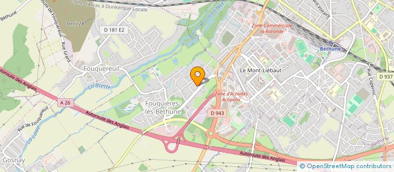 localisation de l'entreprise ALGO  FOUQUIERES-LES-BETHUNE