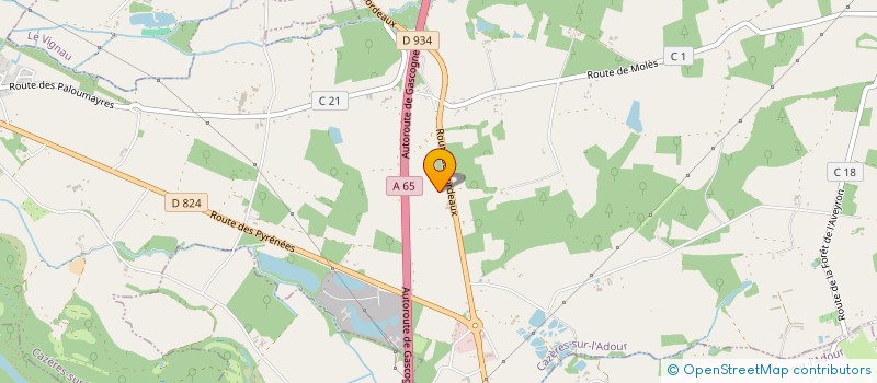 localisation de l'entreprise ALGO BEAUTE SANTE  CAZERES-SUR-L ADOUR