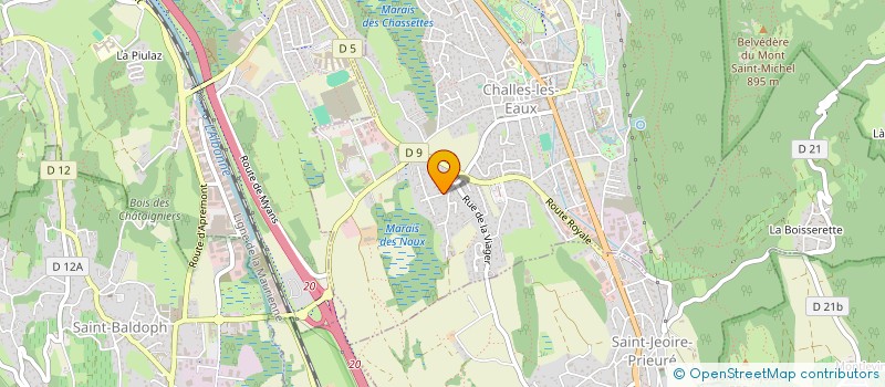 localisation de l'entreprise ALGOBETA à CHALLES-LES-EAUX
