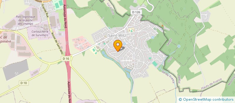 localisation de l'entreprise ALGODATAPRISME à SAINT-WITZ