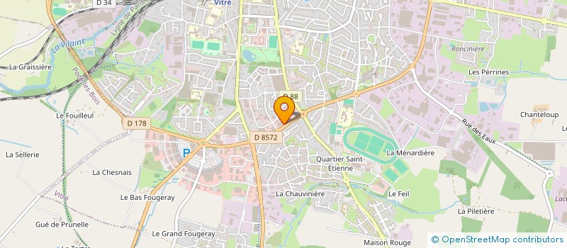 localisation de l'entreprise ALGP  VITRE