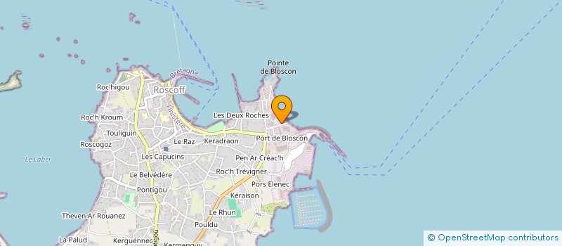 localisation de l'entreprise ALGUE SERVICE à ROSCOFF
