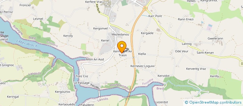 localisation de l'entreprise ALGUES DU FINISTERE  PLOUGUERNEAU