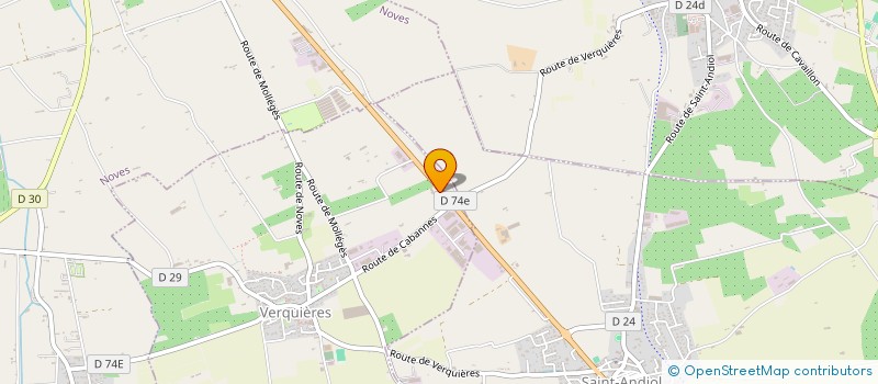 localisation de l'entreprise ALGUES PROVENCE PRODUCTION  VERQUIERES