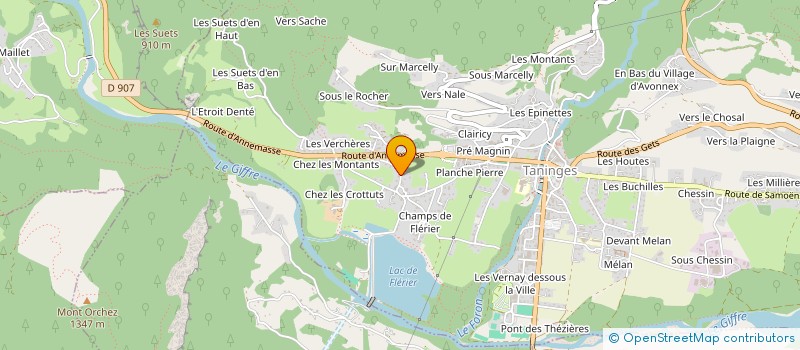 localisation de l'entreprise ALH DEVELOPPEMENT à TANINGES