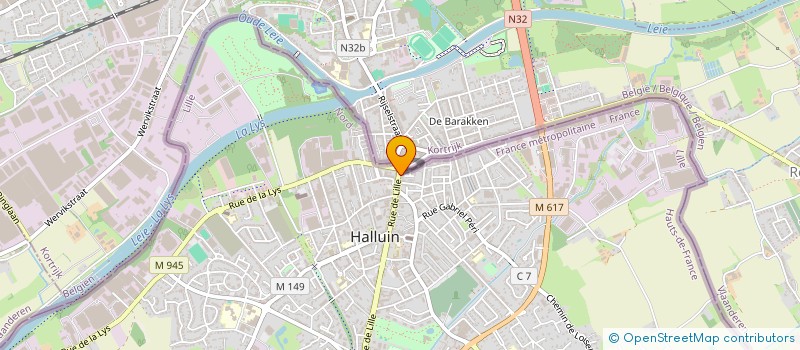 localisation de l'entreprise ALHAMBRA CAFETERIA SNACK  HALLUIN