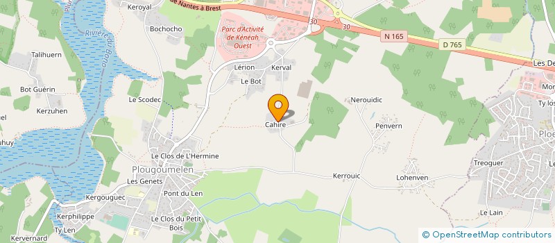 localisation de l'entreprise ALHER à PLOUGOUMELEN