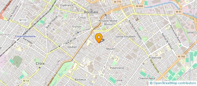 localisation de l'entreprise ALI BABA  ROUBAIX