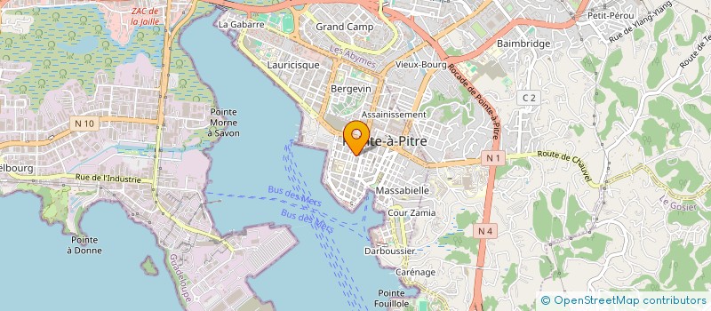 localisation de l'entreprise ALI BABA SARL à POINTE A PITRE