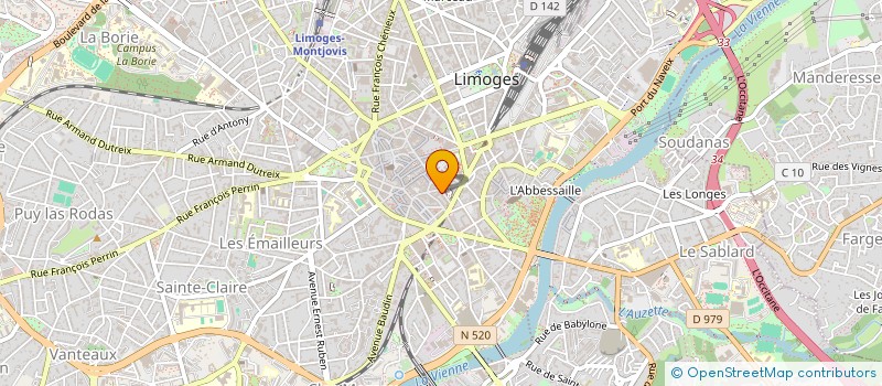 localisation de l'entreprise ALI CLOP à LIMOGES