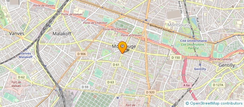 localisation de l'entreprise ALI GHADAMI ARCHITECTURE  MONTROUGE