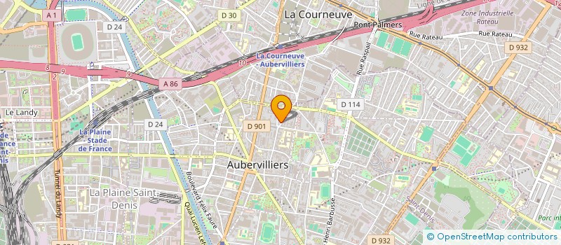 localisation de l'entreprise ALI ONE à AUBERVILLIERS