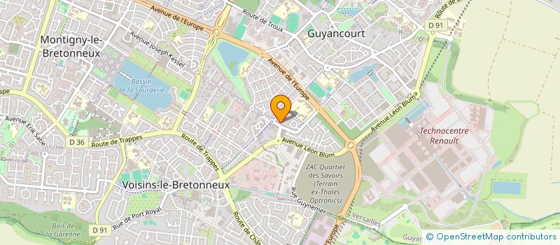 localisation de l'entreprise ALIA BTP  GUYANCOURT