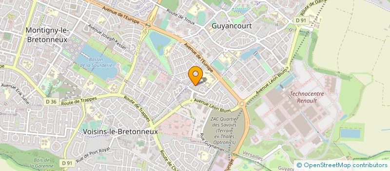 localisation de l'entreprise ALIA CONSTRUCTION  GUYANCOURT