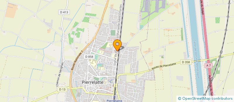 localisation de l'entreprise ALIANS TRAVAUX PUBLICS à PIERRELATTE