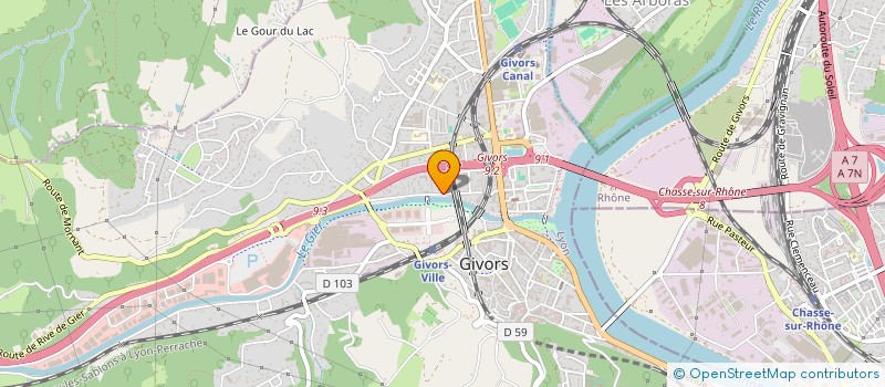 localisation de l'entreprise ALIANTIS-CCG à GIVORS