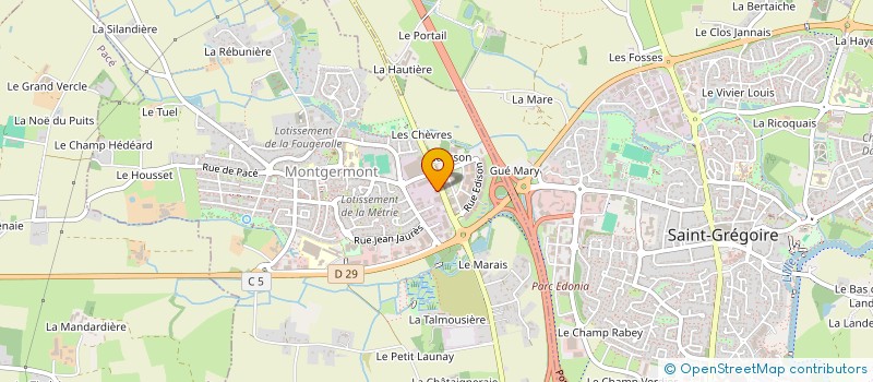localisation de l'entreprise ALIAS à MONTGERMONT
