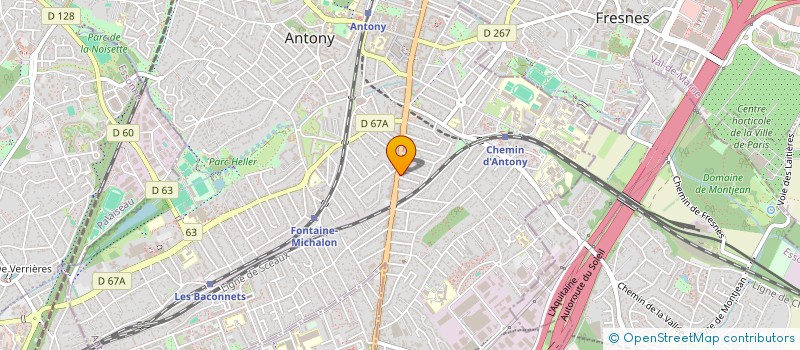 localisation de l'entreprise ALIASYS à ANTONY
