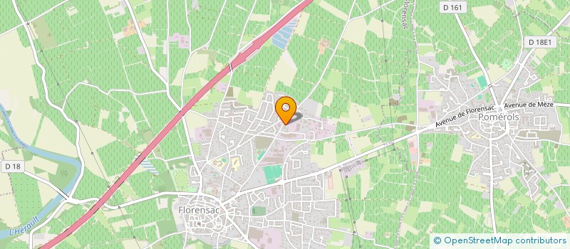 localisation de l'entreprise ALIBERT ELECTRICITE ROUGE  FLORENSAC