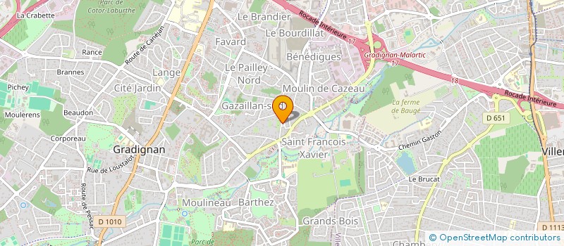 localisation de l'entreprise ALICE  GRADIGNAN