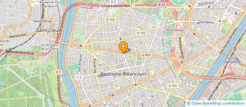 localisation de l'entreprise ALICE & ANDREA à BOULOGNE-BILLANCOURT