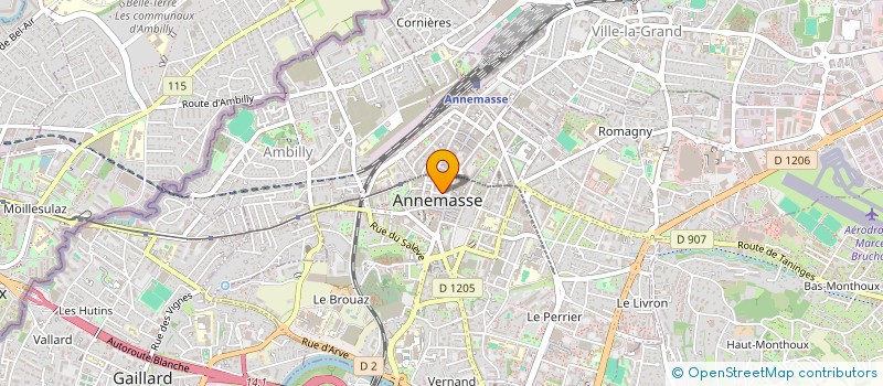 localisation de l'entreprise ALICE COIFFURE à ANNEMASSE