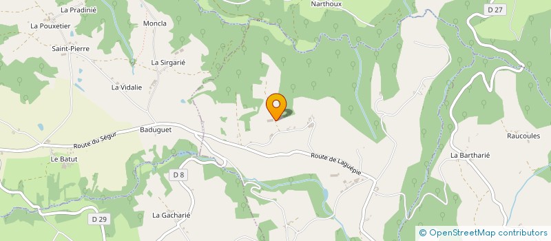 localisation de l'entreprise ALICE NATURE  VIRAC