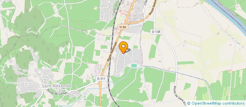 localisation de l'entreprise ALICEA  PONT ST ESPRIT