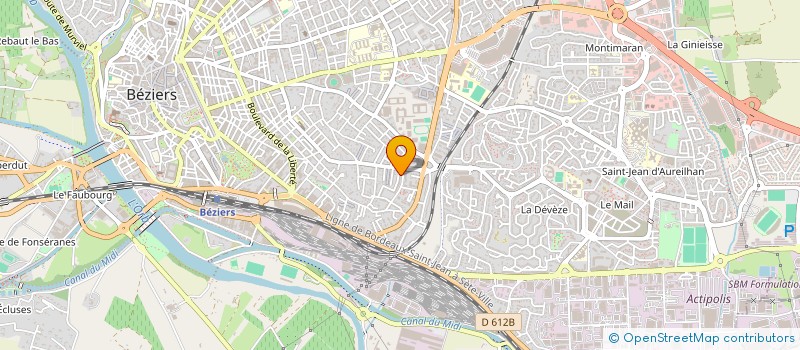localisation de l'entreprise ALICI  BEZIERS