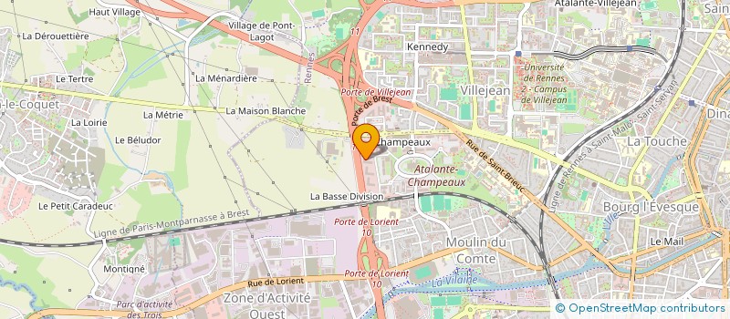 localisation de l'entreprise ALICOS à RENNES
