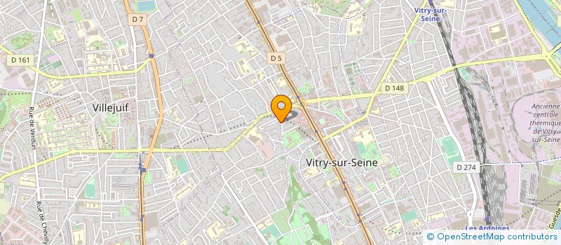 localisation de l'entreprise ALIDA à VITRY-SUR-SEINE