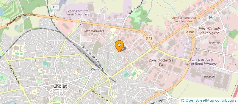localisation de l'entreprise ALIDA à CHOLET
